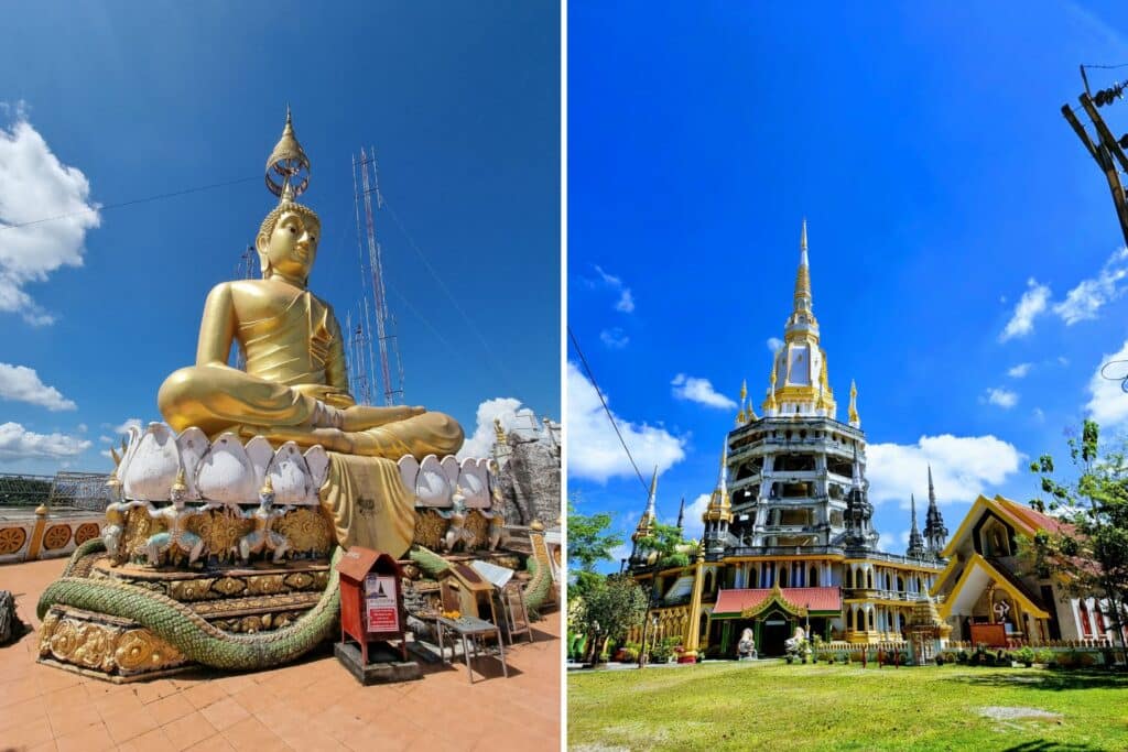 Buddha and temple in Chiang Mai